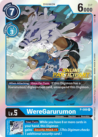 WereGarurumon [P-008] (Online Regional - Participant) [Promotional Cards] - Destination Retro