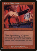 Rites of Initiation [The List] - Destination Retro