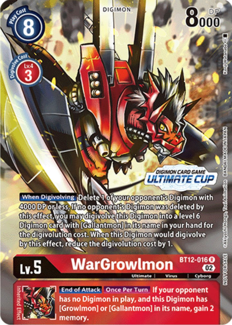 WarGrowlmon [BT12-016] (Ultimate Cup) [Across Time Promos] - Destination Retro