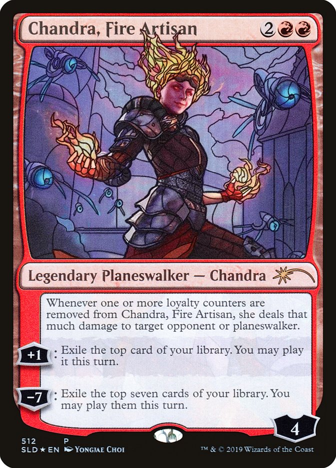 Chandra, Fire Artisan (Stained Glass) [Secret Lair Drop Promos] - Destination Retro