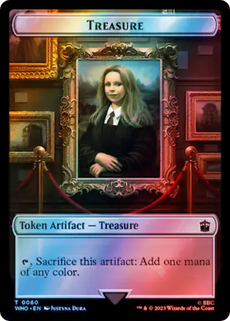 Soldier // Treasure (0060) Double-Sided Token (Surge Foil) [Doctor Who Tokens] - Destination Retro
