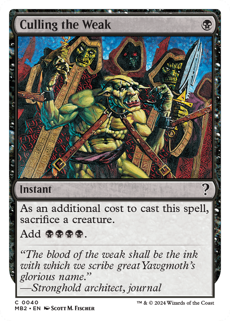 Culling the Weak (White Border) [Mystery Booster 2] - Destination Retro