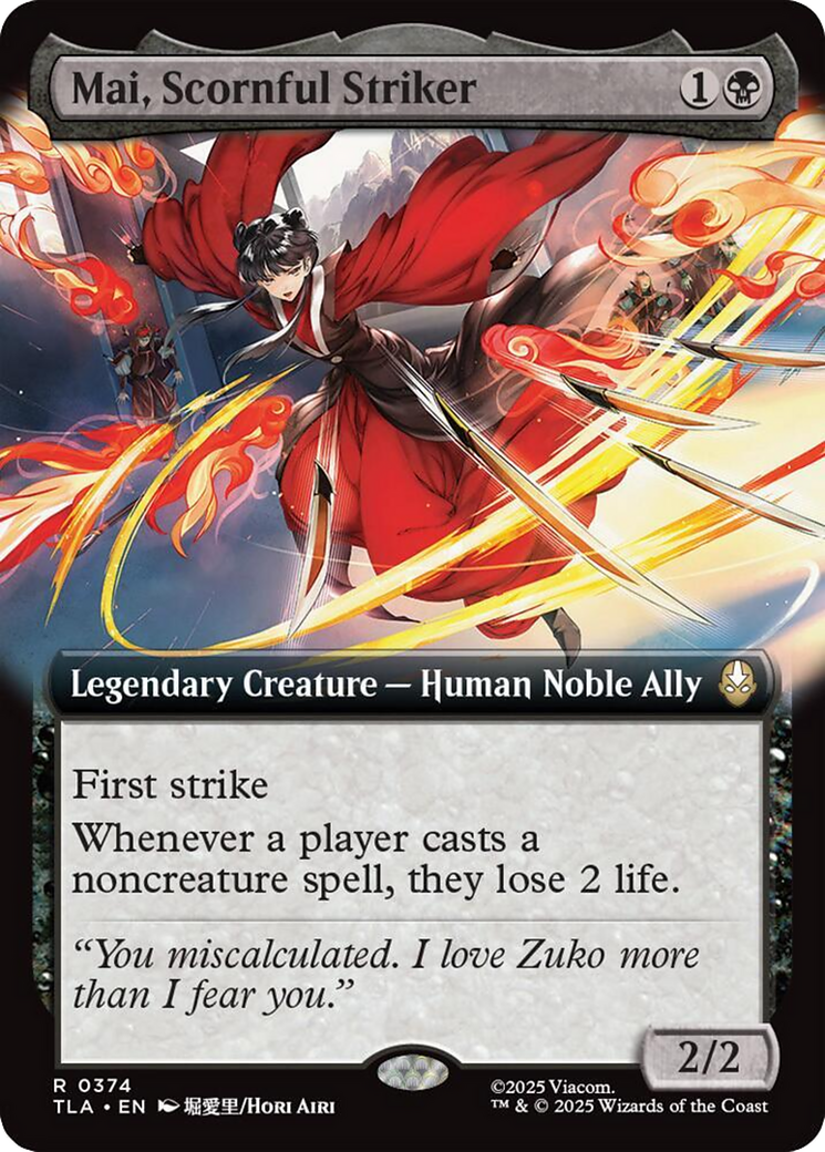 Mai, Scornful Striker (Extended Art) [Avatar: The Last Airbender] - Destination Retro