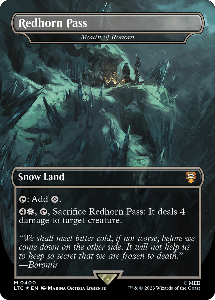 Redhorn Pass - Mouth of Ronom (Surge Foil Realms and Relics) [The Lord of the Rings: Tales of Middle-Earth Commander] - Destination Retro