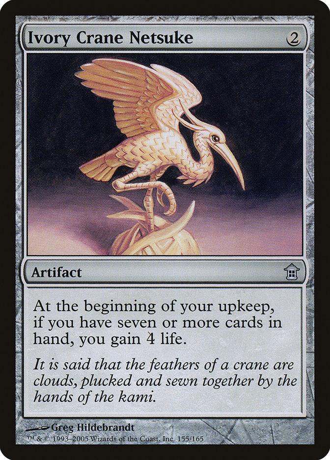 Ivory Crane Netsuke [Saviors of Kamigawa] - Destination Retro