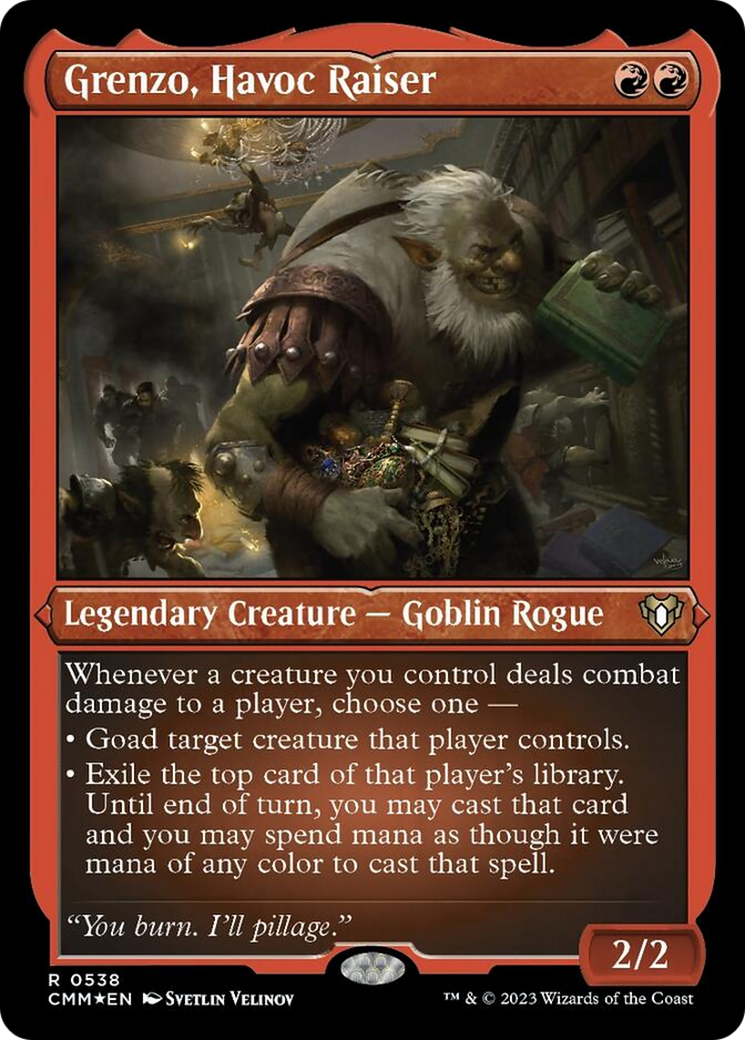 Grenzo, Havoc Raiser (Foil Etched) [Commander Masters] - Destination Retro