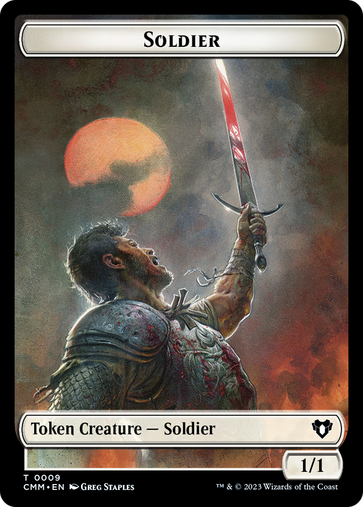 Soldier // Kor Soldier Double-Sided Token [Commander Masters Tokens] - Destination Retro