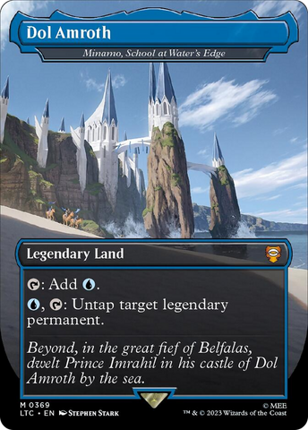 Dol Amroth - Minamo, School at Water's Edge (Borderless) [The Lord of the Rings: Tales of Middle-Earth Commander] - Destination Retro