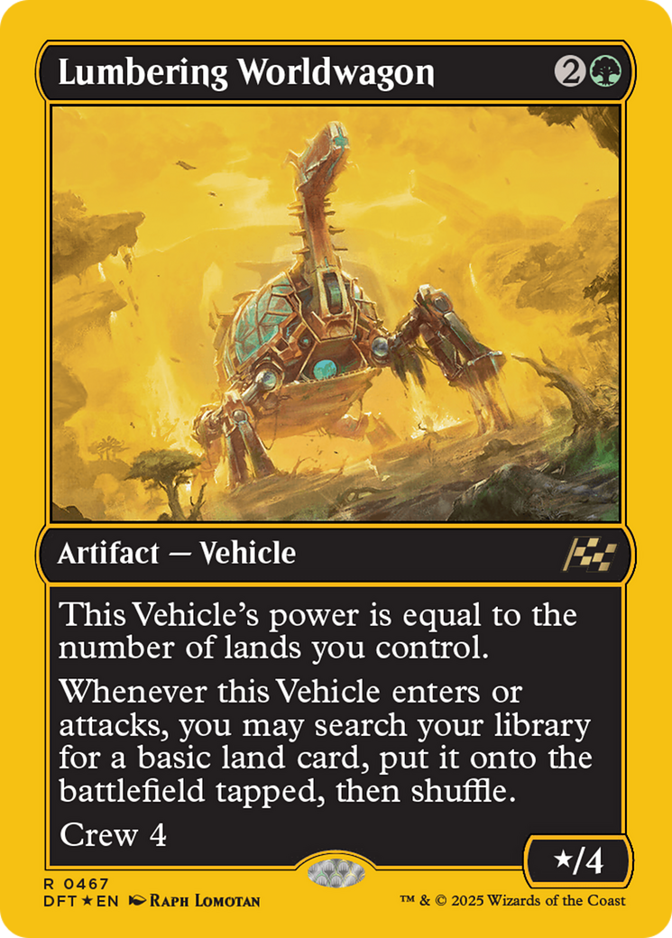 Lumbering Worldwagon (First-Place Foil) [Aetherdrift] - Destination Retro