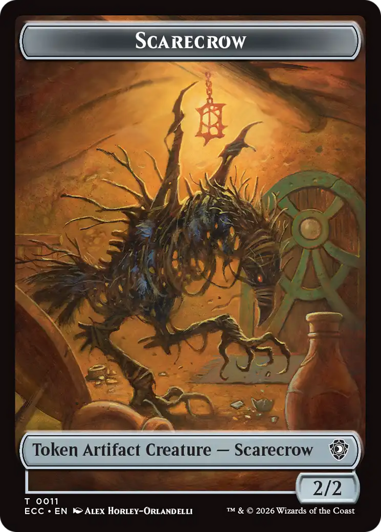 Saproling // Scarecrow Double-Sided Token [Lorwyn Eclipsed Tokens] - Destination Retro