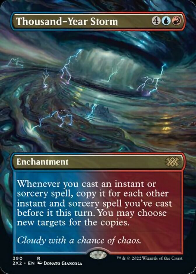 Thousand-Year Storm (Borderless Alternate Art) [Double Masters 2022] - Destination Retro