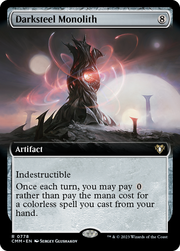 Darksteel Monolith (Extended Art) [Commander Masters] - Destination Retro