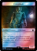 Warrior // Cyberman Double-Sided Token (Surge Foil) [Doctor Who Tokens] - Destination Retro