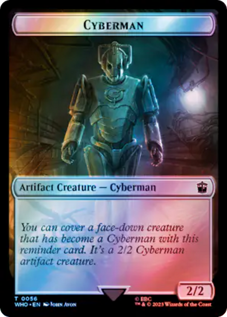 Dalek // Cyberman Double-Sided Token (Surge Foil) [Doctor Who Tokens] - Destination Retro