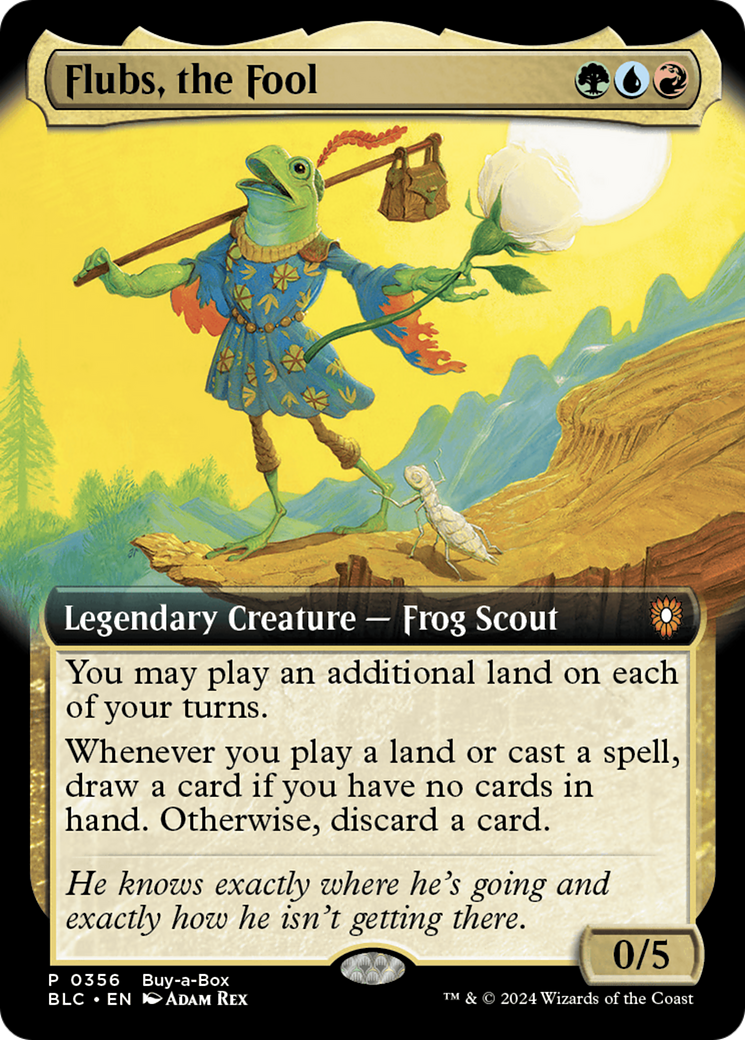 Flubs, the Fool (Buy-A-Box) (Extended Art) [Bloomburrow Promos] - Destination Retro
