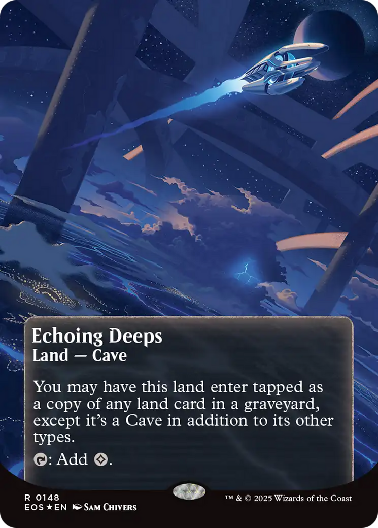 Echoing Deeps (0148) (Borderless) (Galaxy Foil) [Edge of Eternities: Stellar Sights] - Destination Retro