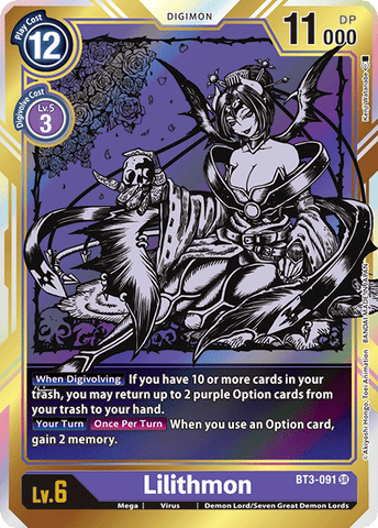 Lilithmon [BT3-091] (Alternate Art) [Release Special Booster Ver.1.0] - Destination Retro