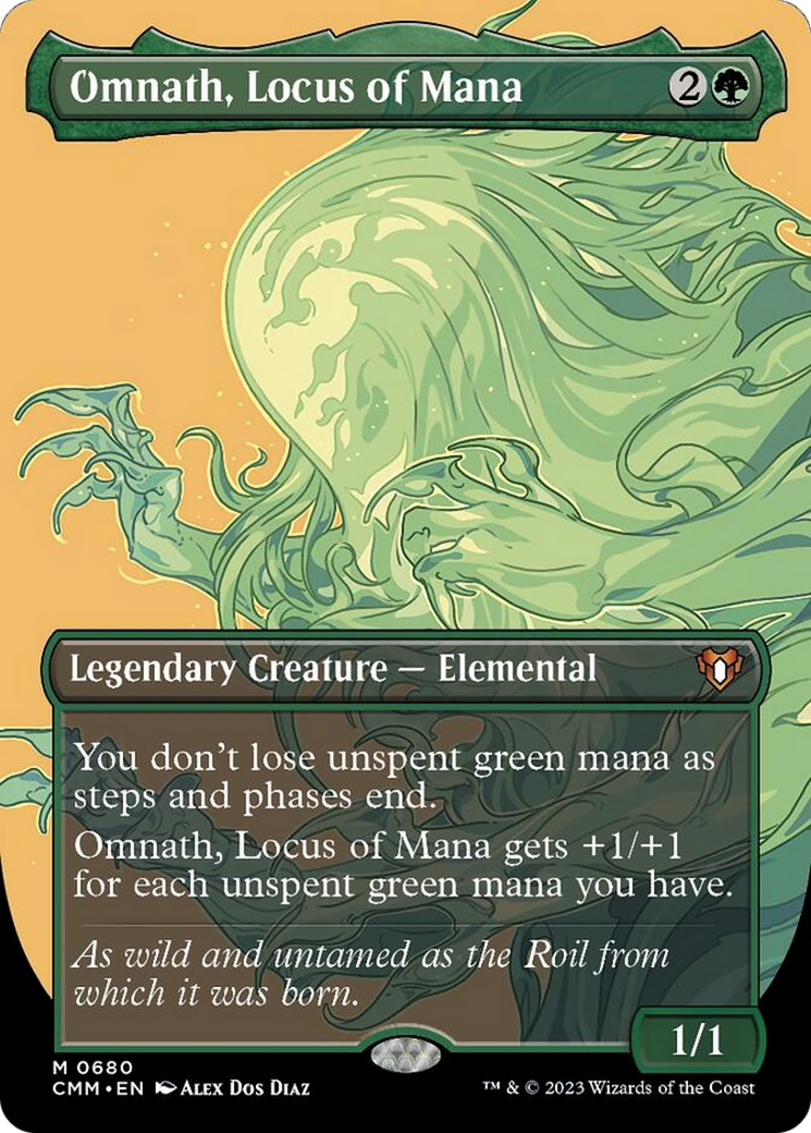 Omnath, Locus of Mana (Borderless Profile) [Commander Masters] - Destination Retro