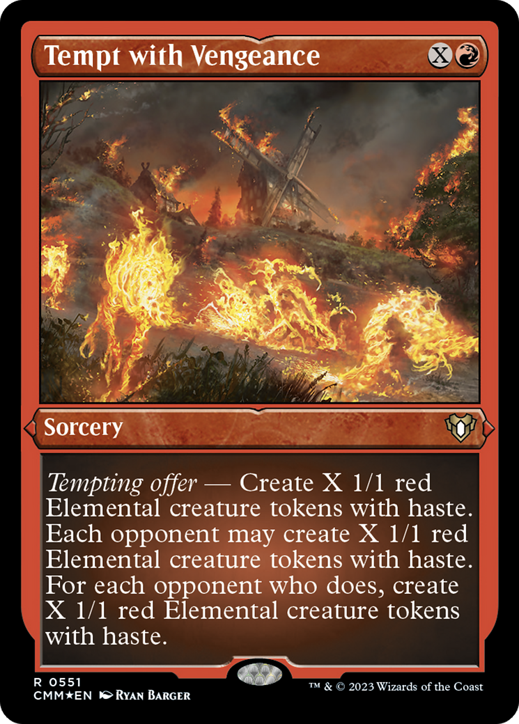 Tempt with Vengeance (Foil Etched) [Commander Masters] - Destination Retro