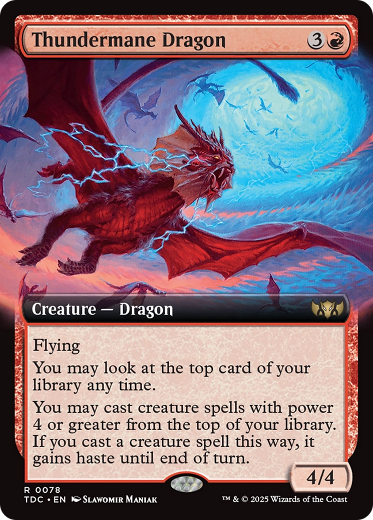 Thundermane Dragon (Extended Art) [Tarkir: Dragonstorm Commander] - Destination Retro