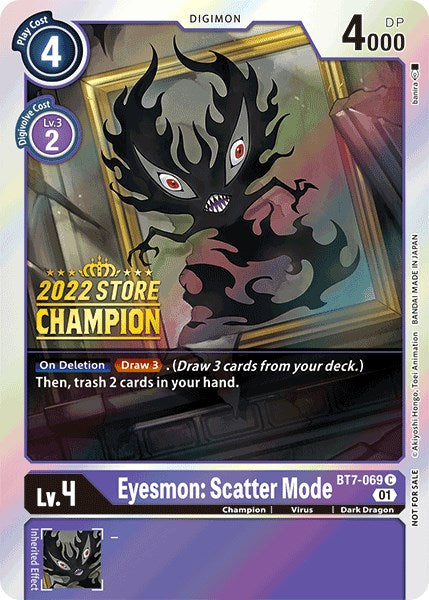 Eyesmon: Scatter Mode [BT7-069] (2022 Store Champion) [Next Adventure Promos] - Destination Retro