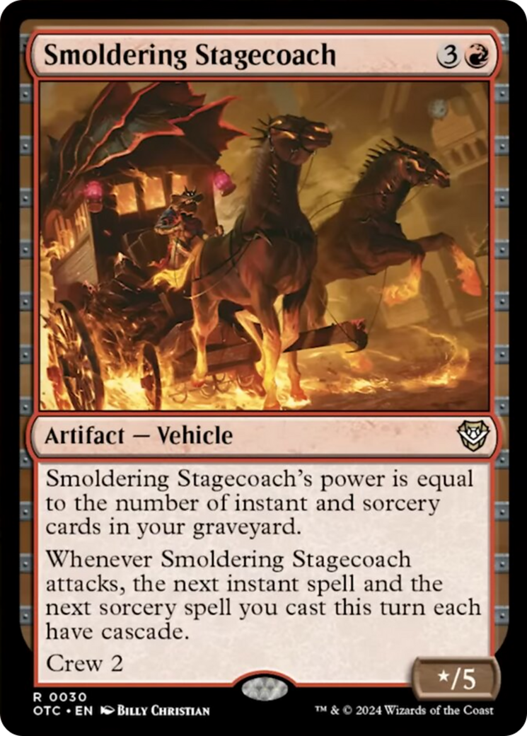 Smoldering Stagecoach [Outlaws of Thunder Junction Commander] - Destination Retro