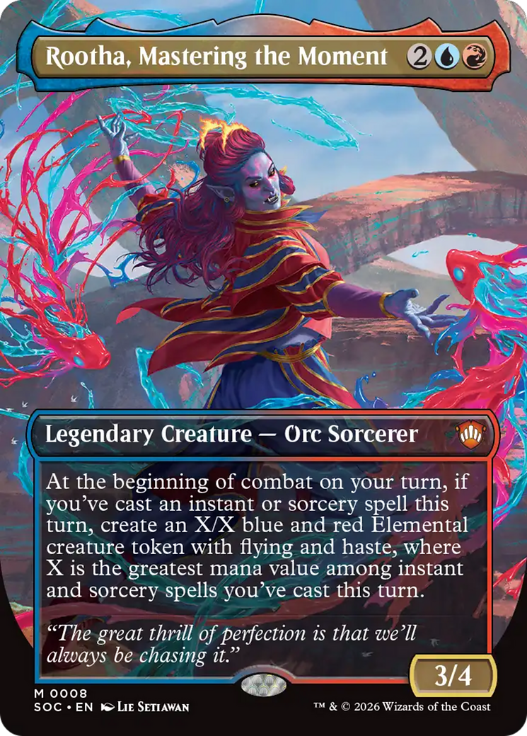 Rootha, Mastering the Moment (Borderless) [Secrets of Strixhaven Commander] - Destination Retro