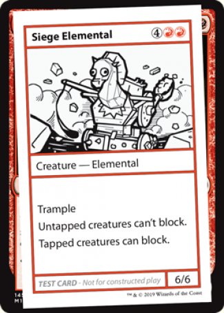 Siege Elemental (2021 Edition) [Mystery Booster Playtest Cards] - Destination Retro