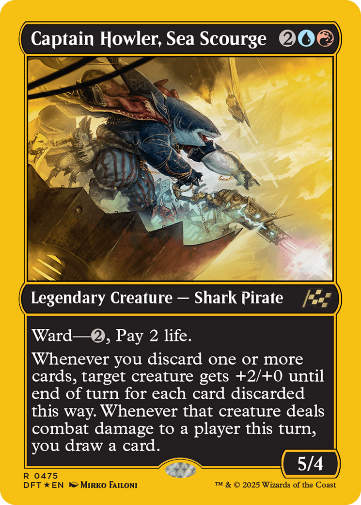Captain Howler, Sea Scourge (First-Place Foil) [Aetherdrift] - Destination Retro