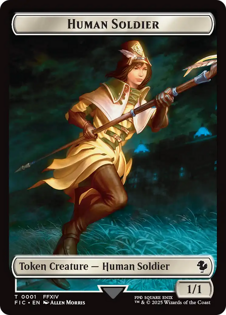 Human Soldier // Hero (0009) Double-Sided Token [FINAL FANTASY Commander Tokens] - Destination Retro