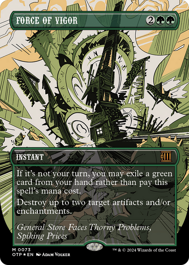 Force of Vigor (Textured Foil) [Outlaws of Thunder Junction: Breaking News] - Destination Retro