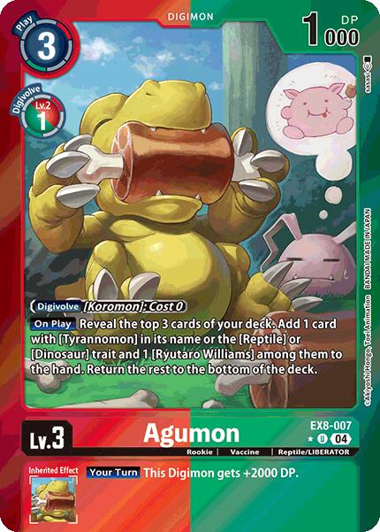 Agumon [EX8-007] - EX8-007 (Limited Foil) [Chain of Liberation] - Destination Retro