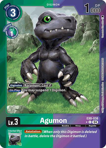 Agumon [EX8-038] - EX8-038 (Limited Foil) [Chain of Liberation] - Destination Retro