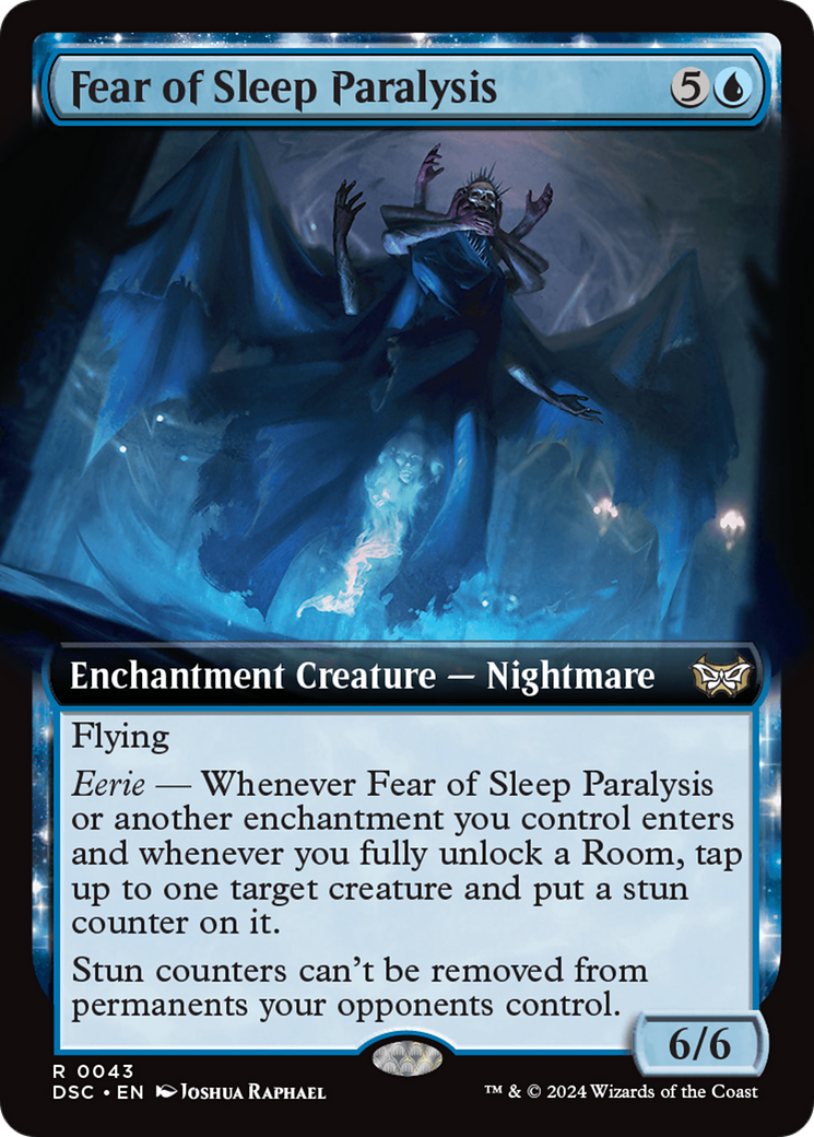 Fear of Sleep Paralysis (Extended Art) [Duskmourn: House of Horror Commander] - Destination Retro