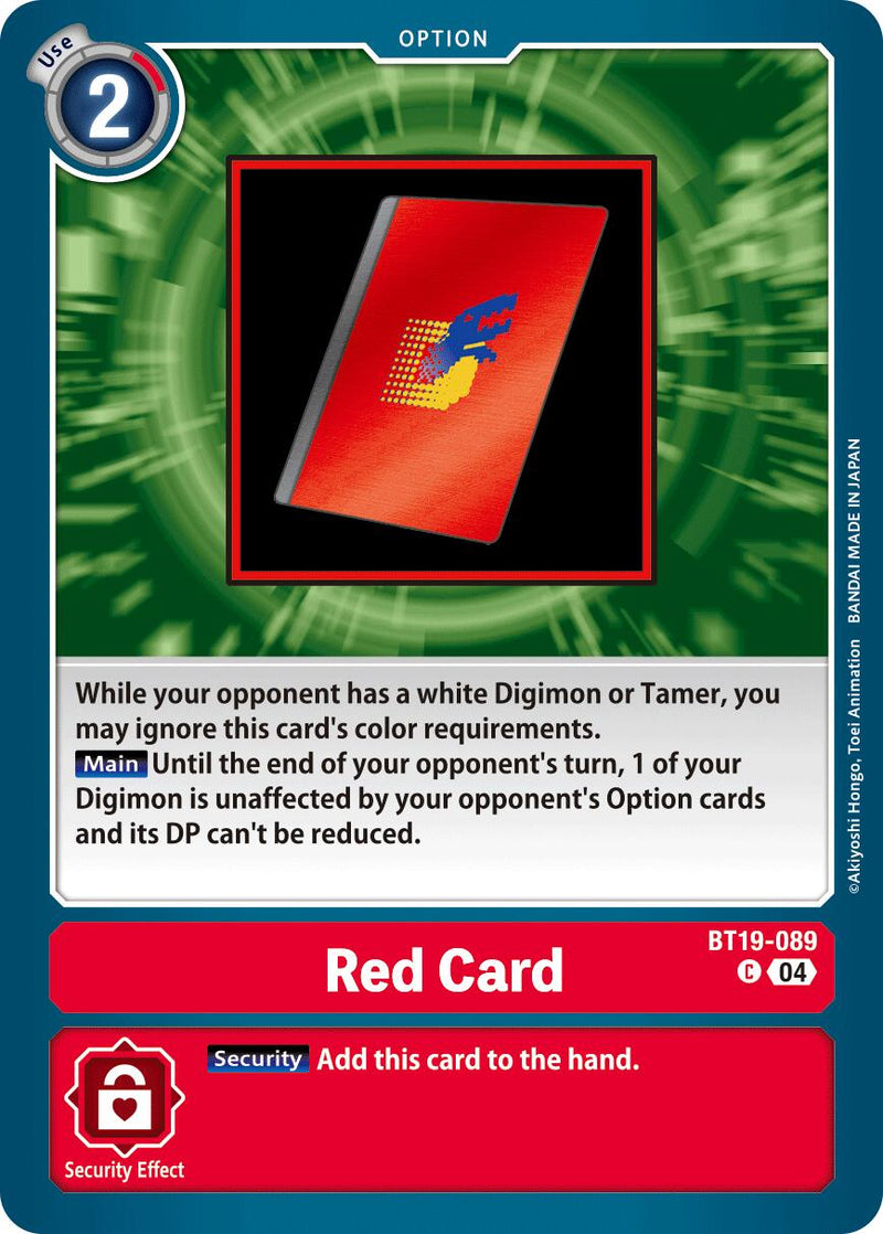 Red Card [BT19-089] [Release Special Booster Ver.2.5] - Destination Retro