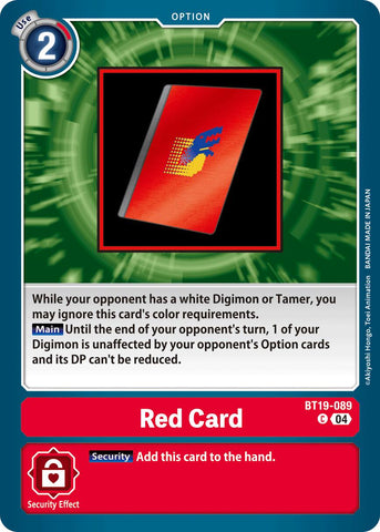 Red Card [BT19-089] [Release Special Booster Ver.2.5] - Destination Retro