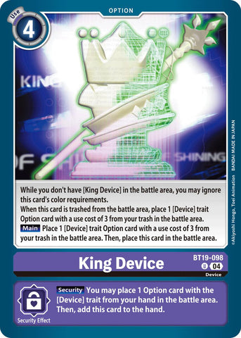 King Device [BT19-098] [Release Special Booster Ver.2.5] - Destination Retro