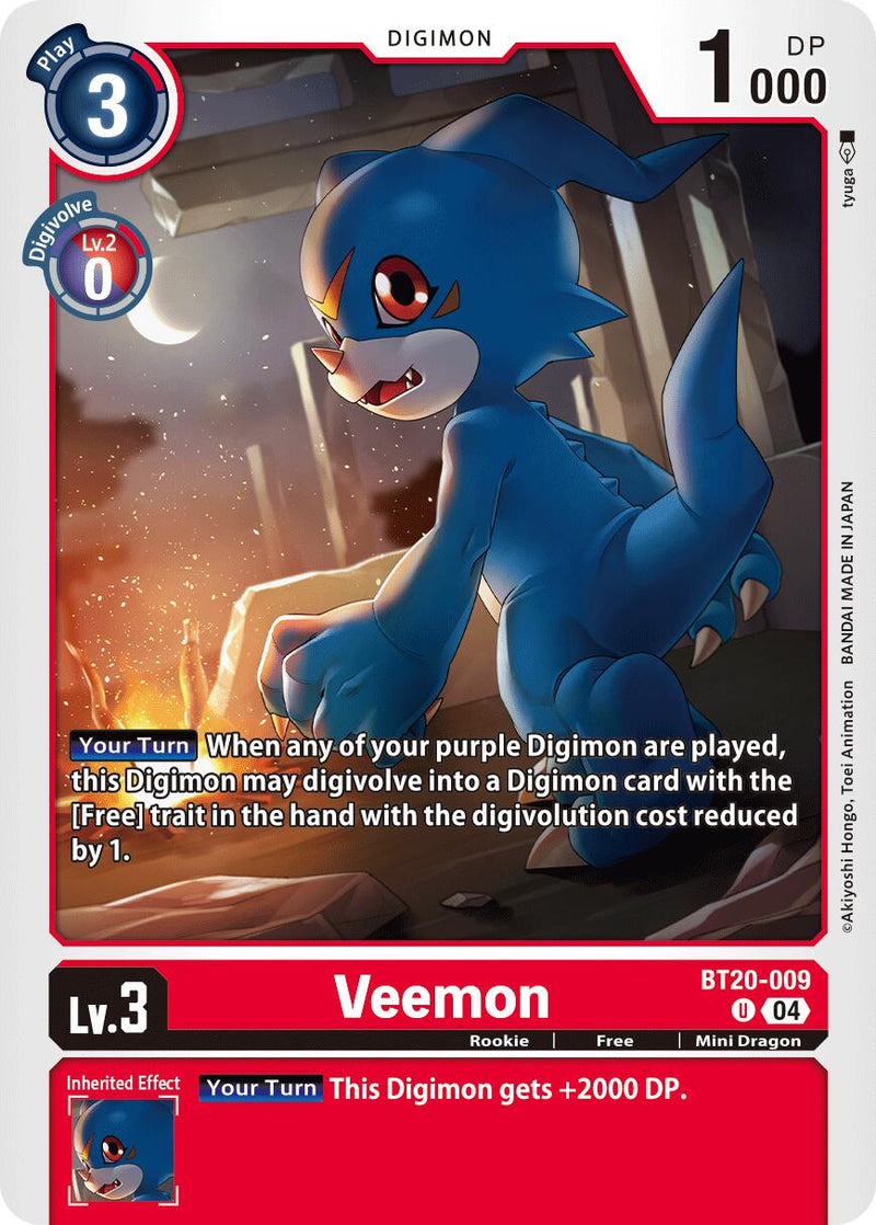 Veemon [BT20-009] [Release Special Booster Ver.2.5] - Destination Retro