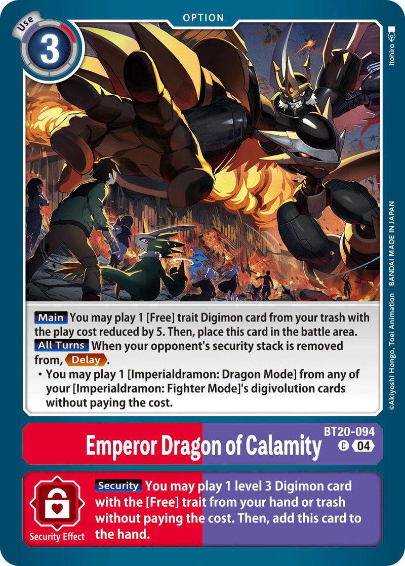 Emperor Dragon of Calamity [BT20-094] [Release Special Booster Ver.2.5] - Destination Retro