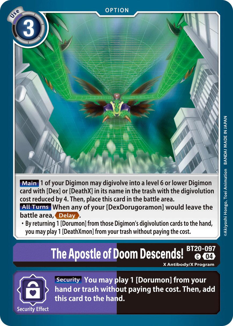 The Apostle of Doom Descends! [BT20-097] [Release Special Booster Ver.2.5] - Destination Retro