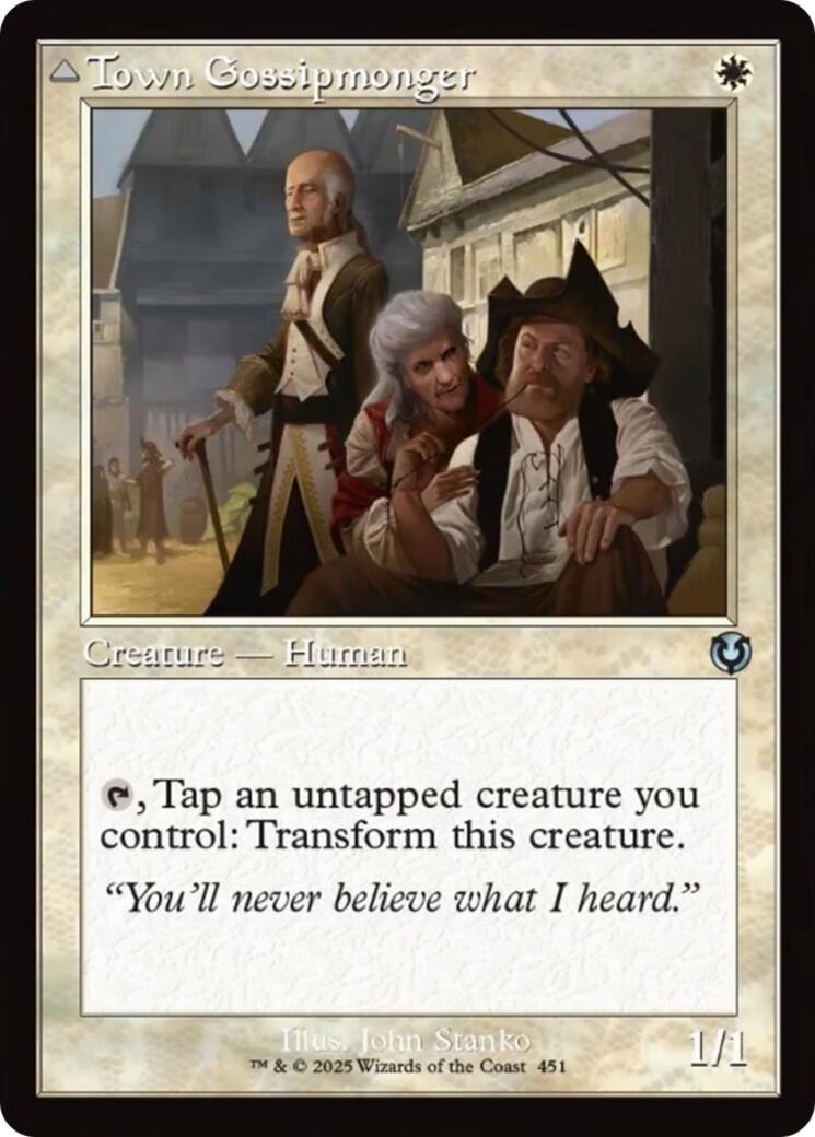 Town Gossipmonger // Incited Rabble (Retro Frame) [Innistrad Remastered] - Destination Retro