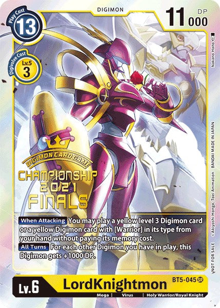 LordKnightmon [BT5-045] (2021 Championship Finals Event Pack Alt-Art Gold Stamp Set) [Battle of Omni Promos] - Destination Retro