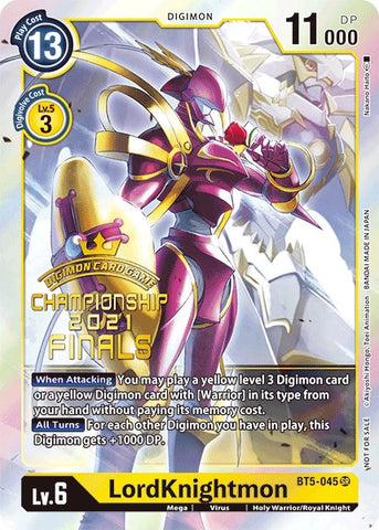 LordKnightmon [BT5-045] (2021 Championship Finals Event Pack Alt-Art Gold Stamp Set) [Battle of Omni Promos] - Destination Retro