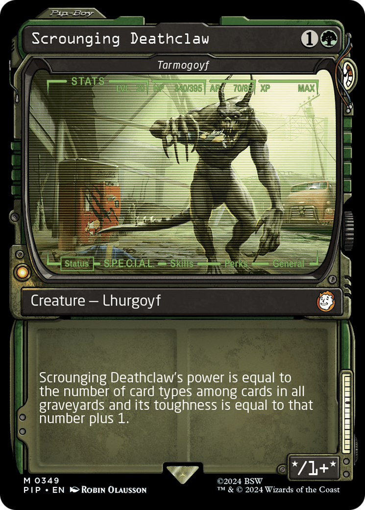 Scrounging Deathclaw - Tarmogoyf (Showcase) [Fallout] - Destination Retro