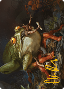 Rampant Frogantua Art Card (Gold-Stamped Signature) [Modern Horizons 3 Art Series] - Destination Retro