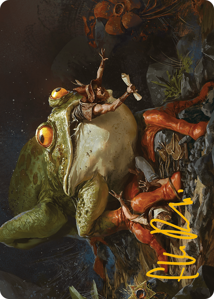 Rampant Frogantua Art Card (Gold-Stamped Signature) [Modern Horizons 3 Art Series] - Destination Retro