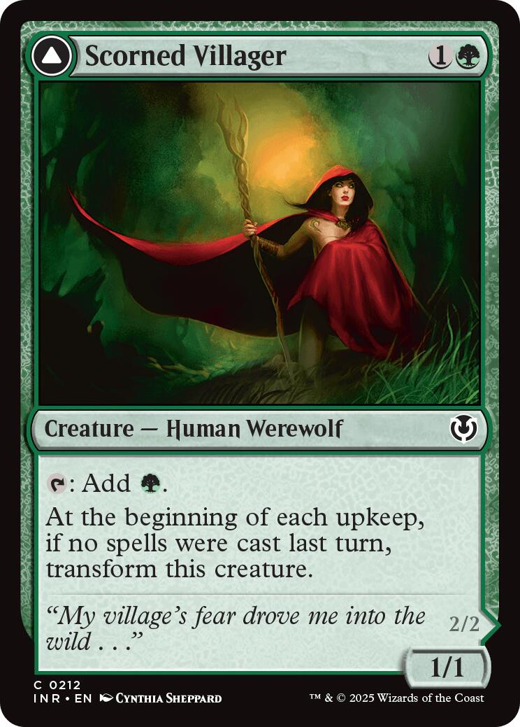 Scorned Villager // Scrounged Scythe [Innistrad Remastered] - Destination Retro