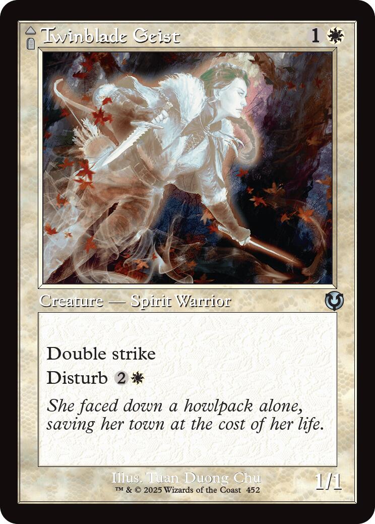 Twinblade Geist // Twinblade Invocation (Retro Frame) [Innistrad Remastered] - Destination Retro