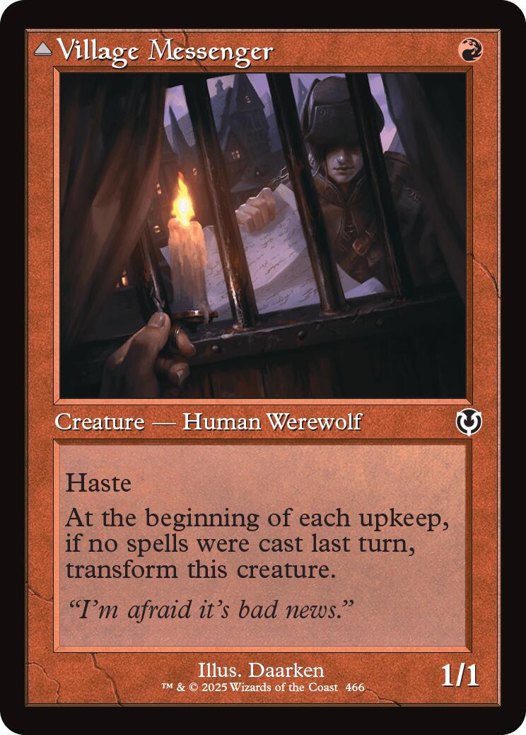 Village Messenger // Moonrise Intruder (Retro Frame) [Innistrad Remastered] - Destination Retro