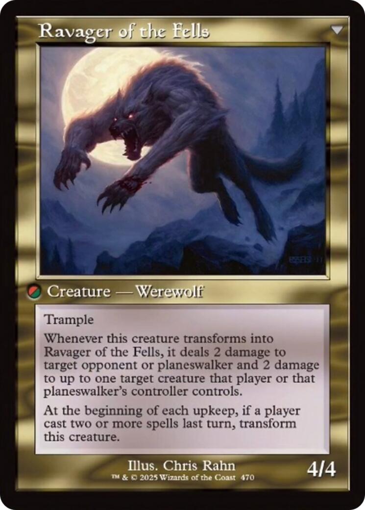 Huntmaster of the Fells // Ravager of the Fells (Retro Frame) [Innistrad Remastered] - Destination Retro